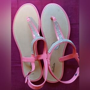 NEW Chattie's Cushioned Insole Sandals - Coral